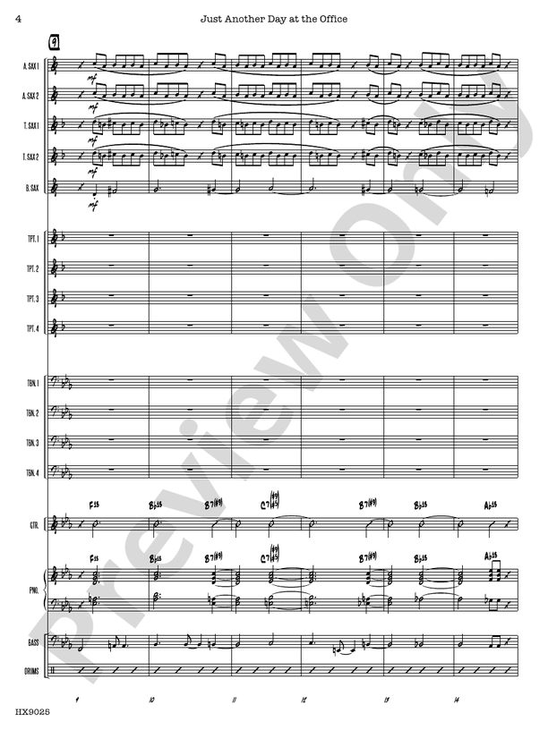 Just Another Day at the Office – Jazz Ensemble Conductor Score & Parts (Digital Download)