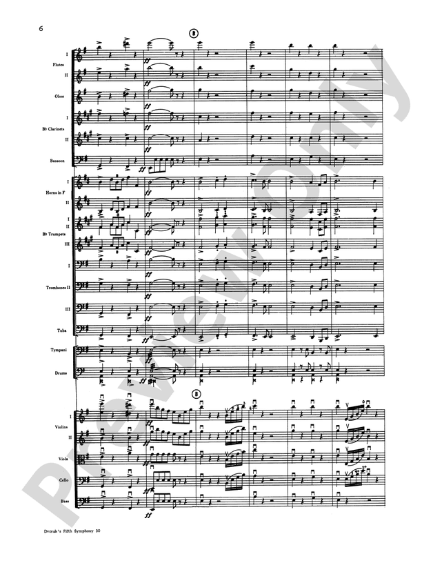 Dvorák's 5th Symphony ("New World," 4th Movement) – Full Orchestra Conductor Score & Parts (Digital Download)