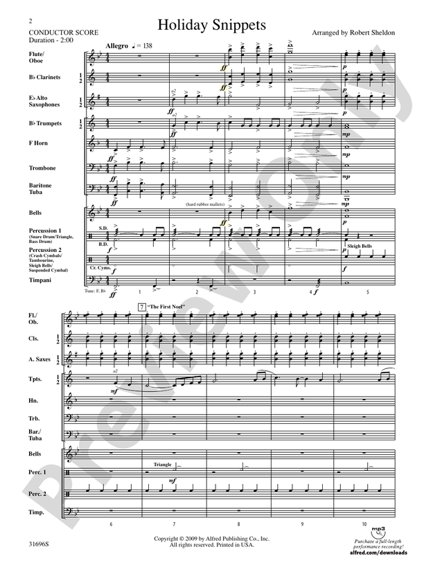 Holiday Variations (Based on "God Rest Ye Merry, Gentlemen") - Concert Band Conductor Score & Parts (Digital Download)