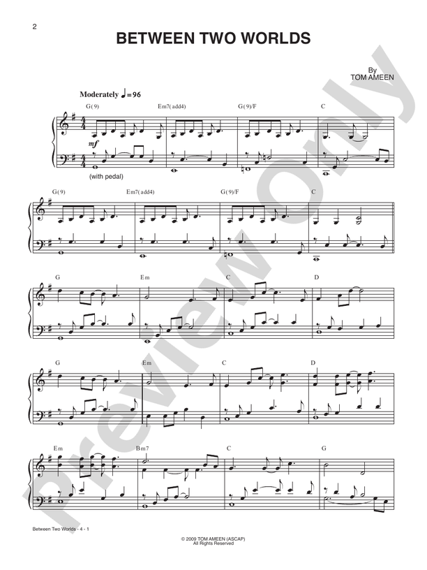 Between Two Worlds - Piano (Digital Download)