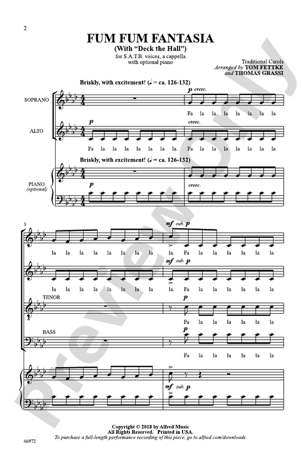 Fum Fum Fantasia – SATB, a cappella Choral Octavo (Digital Download)