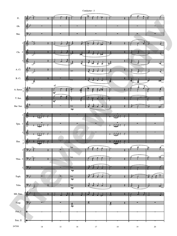 A Nation's Prayer (Based on "God of Our Fathers" and "The Battle Hymn of the Republic") - Concert Band Conductor Score & Parts (Digital Download)