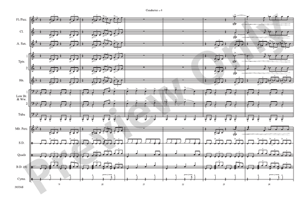 Burn It to the Ground – Marching Band Conductor Score & Parts (Digital Download)