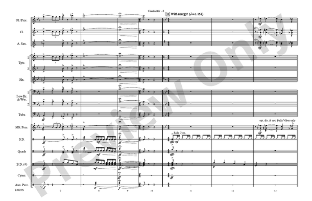 A New World, Movement One – Marching Band Conductor Score & Parts (Digital Download)