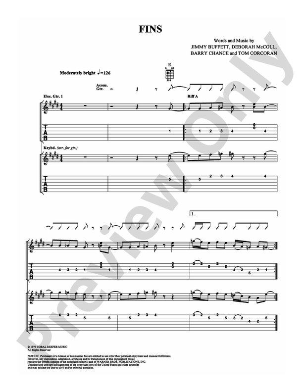 Fins - Guitar TAB (Digital Download)
