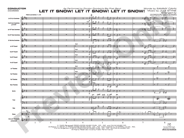 Let It Snow! Let It Snow! Let It Snow! (Grade 5) - Jazz Ensemble Conductor Score & Parts(Digital Download)