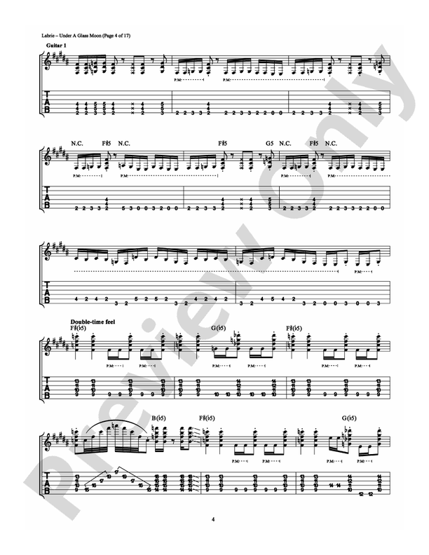 Under a Glass Moon - Guitar TAB (Digital Download)