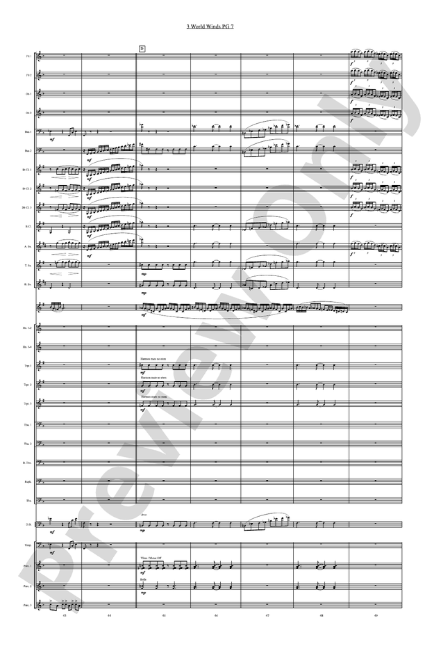 Three World Winds - Concert Band Conductor Score & Parts (Digital Download)