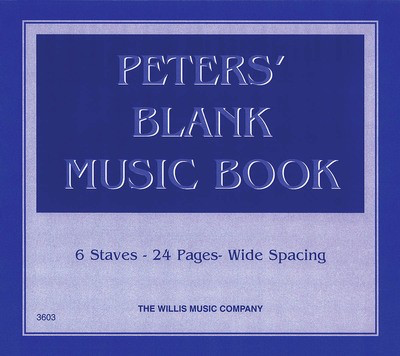 Peters' Blank Music Book (Blue) - Willis Music