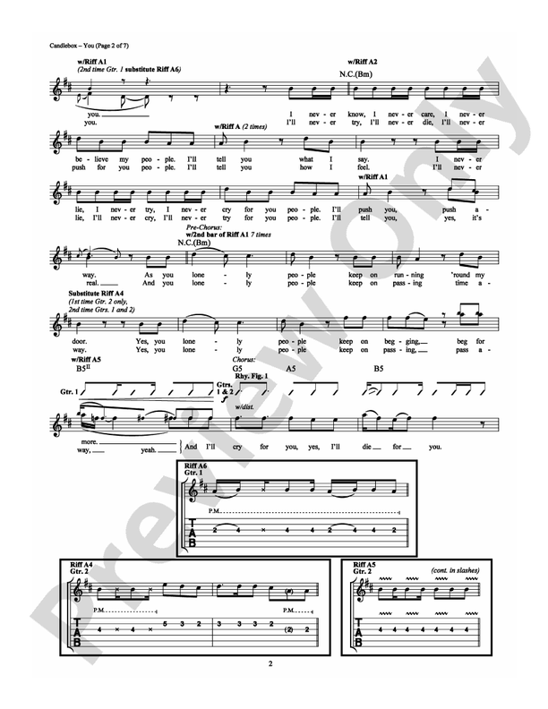 You - Guitar TAB (Digital Download)