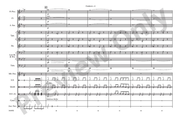 Black Dog – Marching Band Conductor Score & Parts (Digital Download)