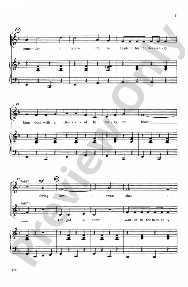 Chariots Comin'! (Swing Low, Sweet Chariot) – 2-Part Choral Octavo (Digital Download)