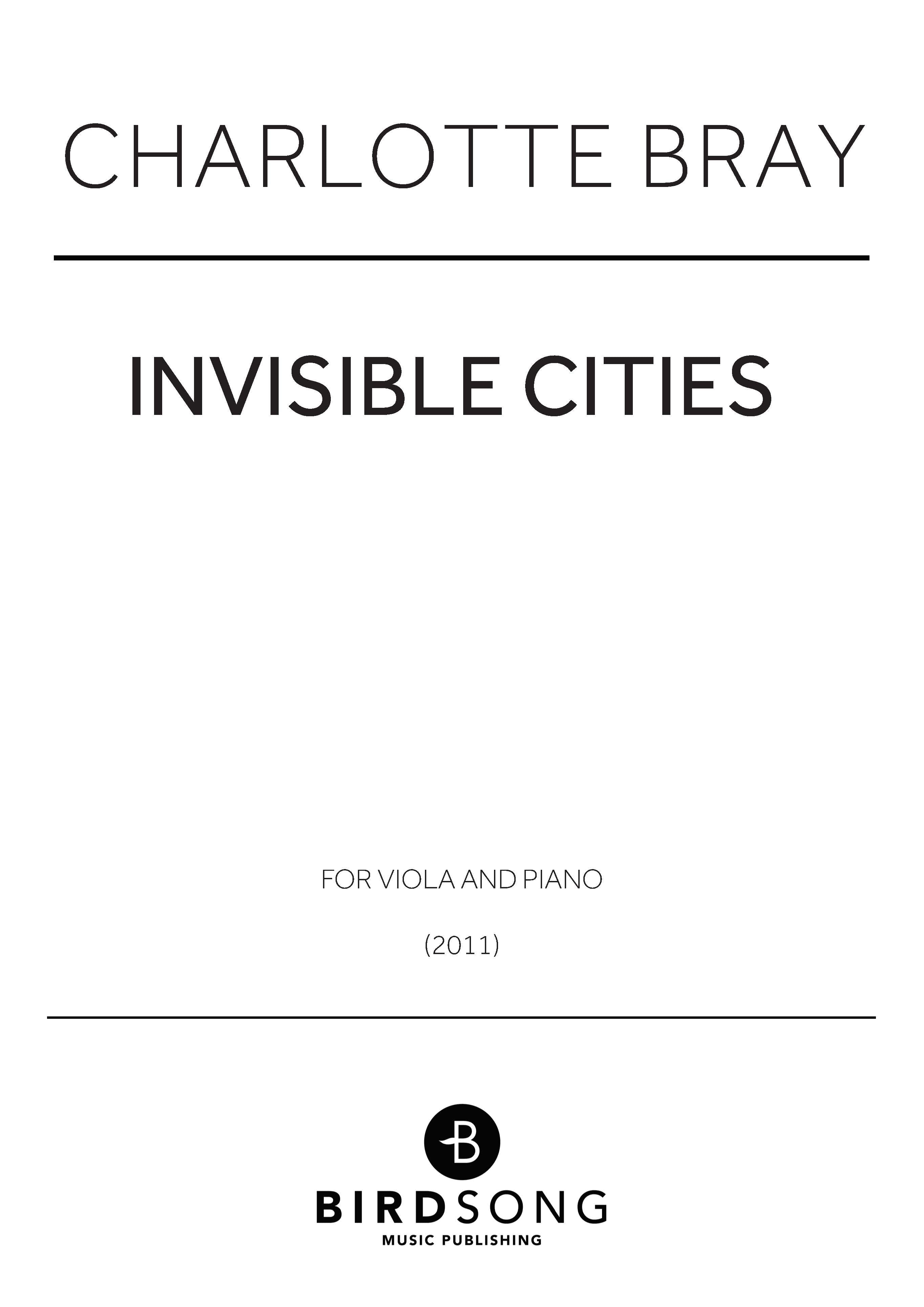 Invisible Cities - Charlotte Bray - Viola/Piano (Digital Download)