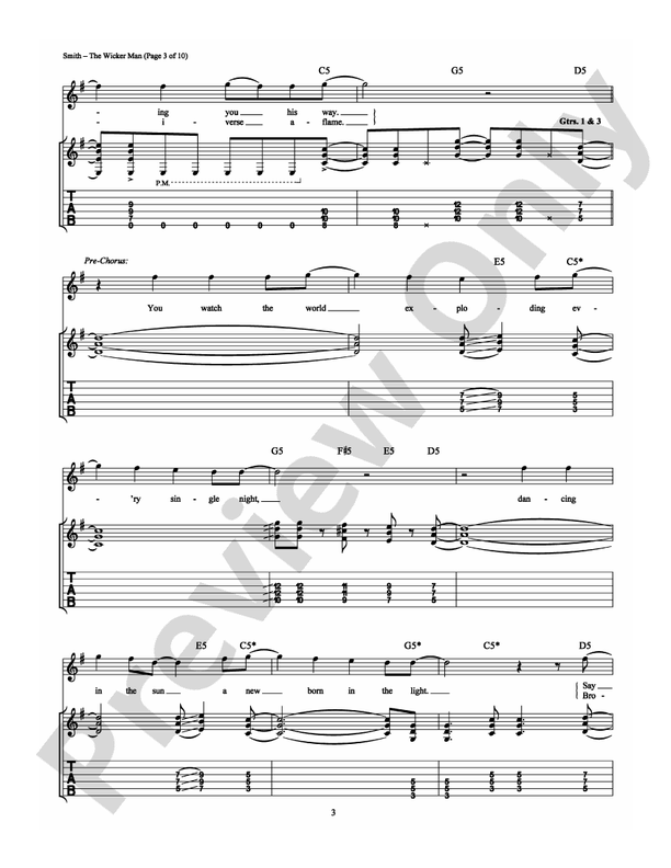 The Wicker Man - Guitar TAB (Digital Download)