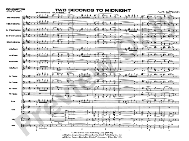 Two Seconds to Midnight - Jazz Ensemble Conductor Score & Parts (Digital Download)
