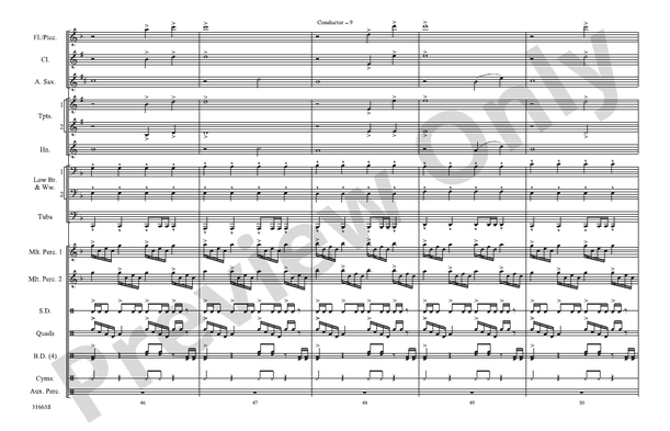 The Dark Knight – Marching Band Conductor Score & Parts (Digital Download)