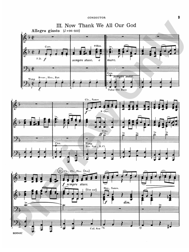 Three Chorale Preludes - Concert Band Conductor Score & Parts (Digital Download)
