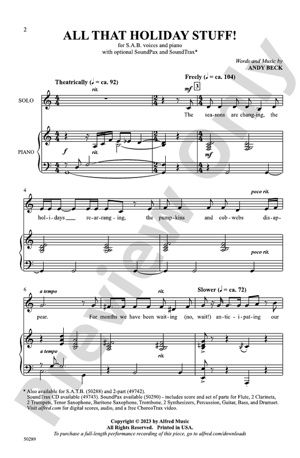 All That Holiday Stuff! - 3 Part Mixed Choral Octavo (Digital Download)
