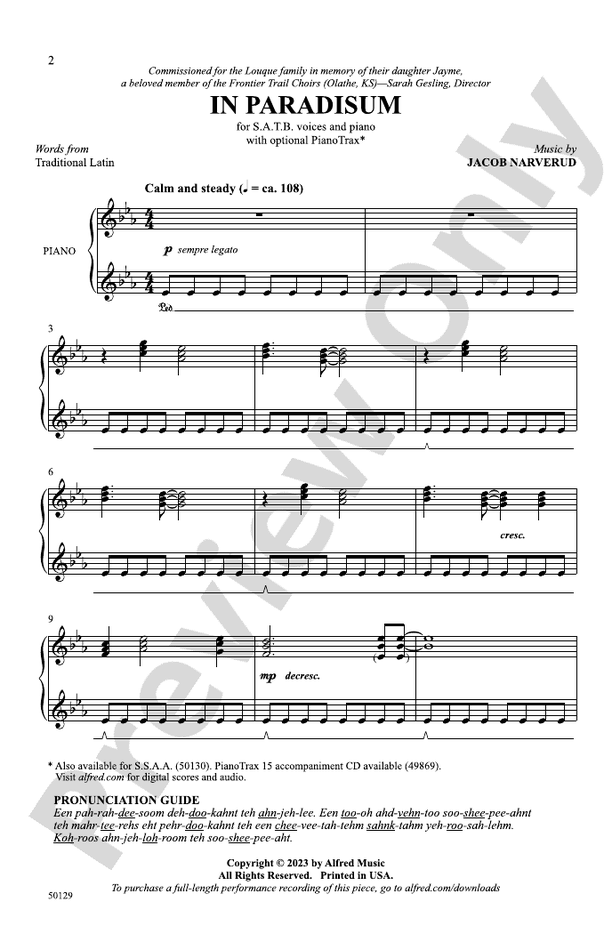 In Paradisum - SATB Choral Octavo (Digital Download)