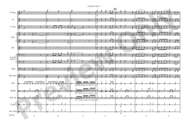Physical – Marching Band Conductor Score & Parts (Digital Download)