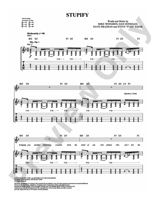 Stupify - Guitar TAB (Digital Download)