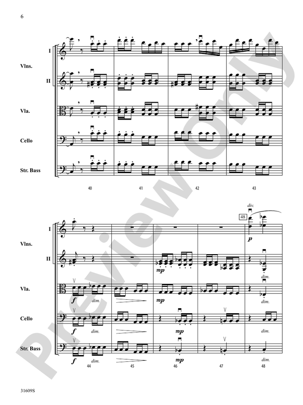 Allegro Giocoso (From Symphony No. 4) – String Orchestra Conductor Score & Parts (Digital Download)