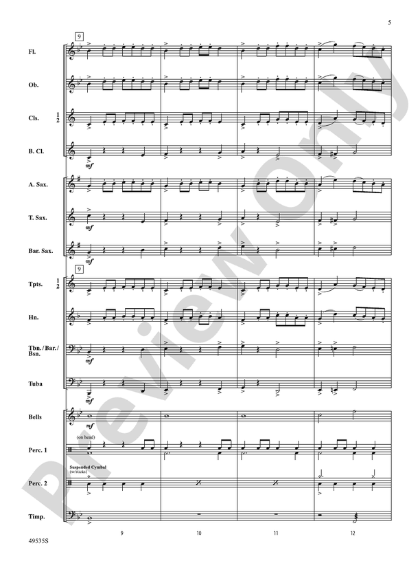 Driving Force - Concert Band Conductor Score & Parts (Digital Download)