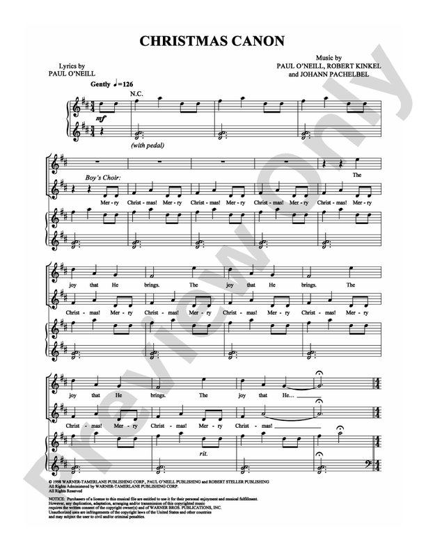 Christmas Canon - PVG - Trans-Siberian Orchestra (Digital Download)