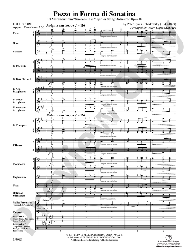 Pezzo in forma di Sonatina - Concert Band Conductor Score & Parts (Digital Download)