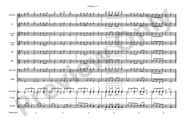 Another Saturday Night – Marching Band Conductor Score & Parts (Digital Download)