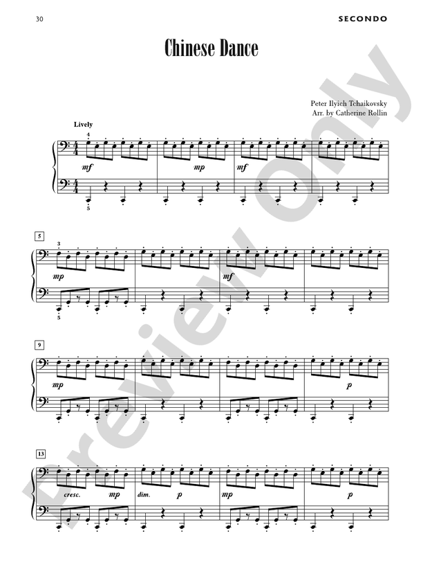 Chinese Dance - 1 Piano, 4 Hands (Digital Download)