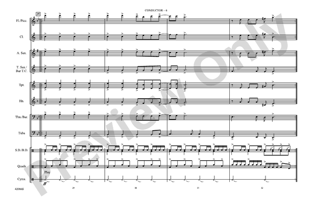 Too Close – Marching Band Conductor Score & Parts (Digital Download)
