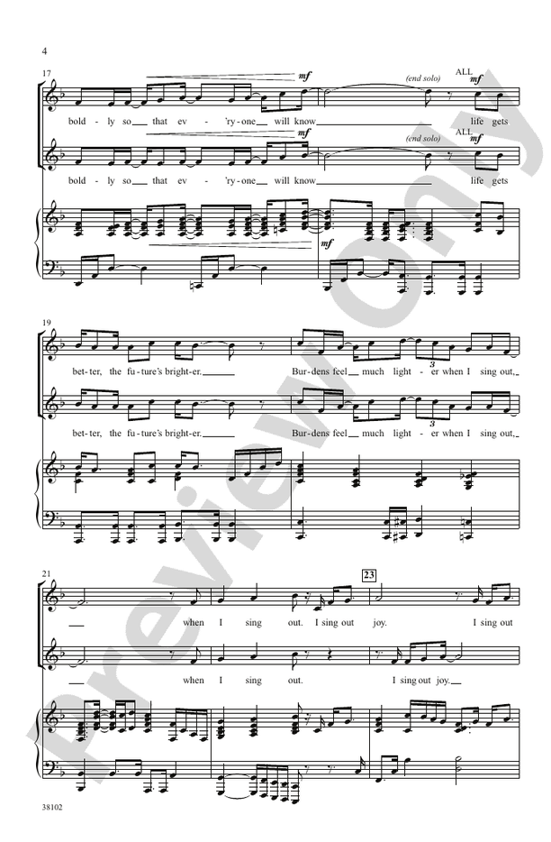 I Sing Out – SSAA Choral Octavo (Digital Download)