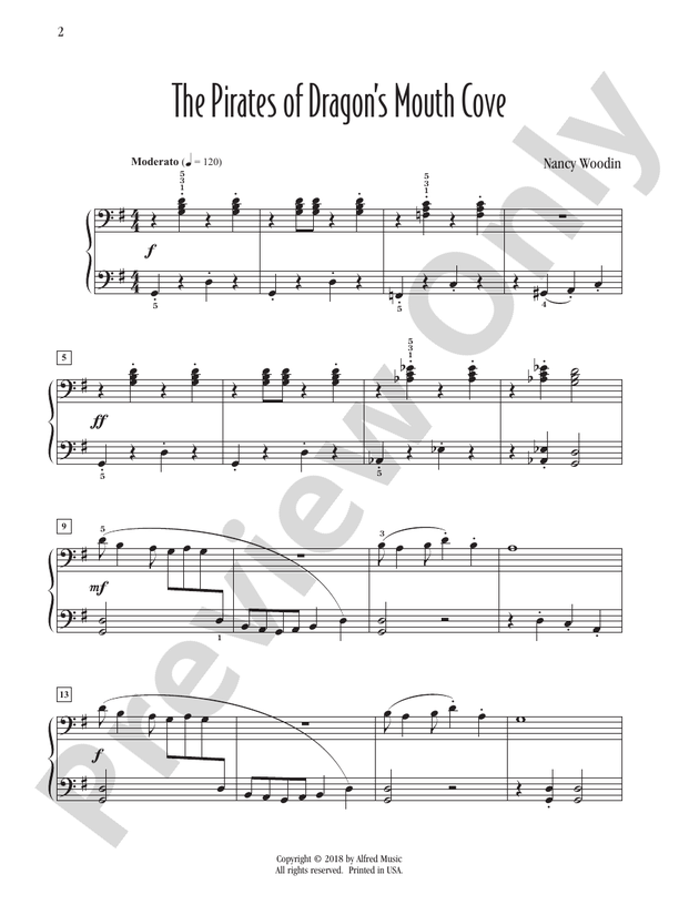 The Pirates of Dragon's Mouth Cove - Piano (Digital Download)