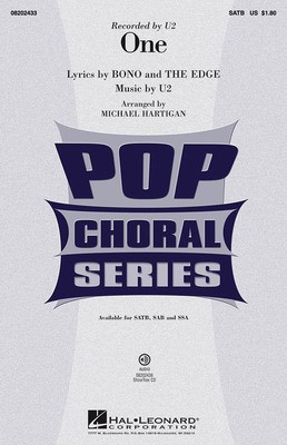 One - SATB Michael Hartigan Hal Leonard Choral Score Octavo