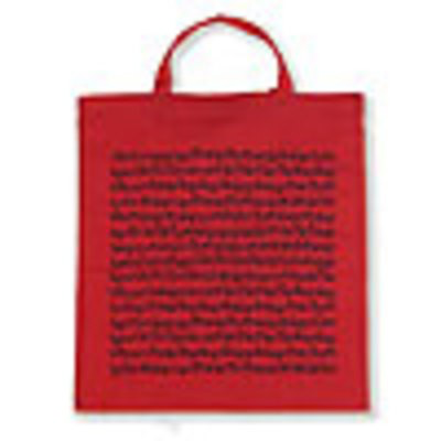 Sheet Music Bag Red with Black Manuscript