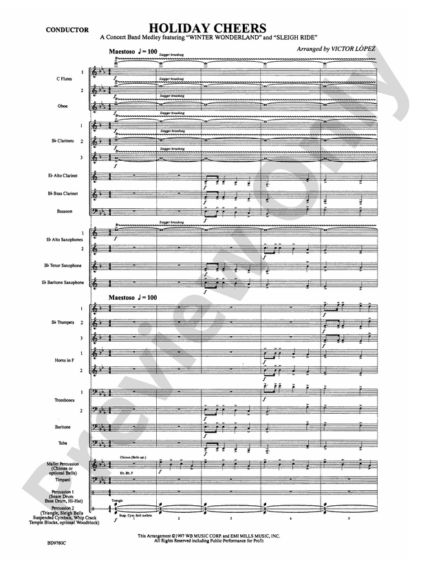 Holiday Chips and Salsa - Concert Band Conductor Score & Parts (Digital Download)