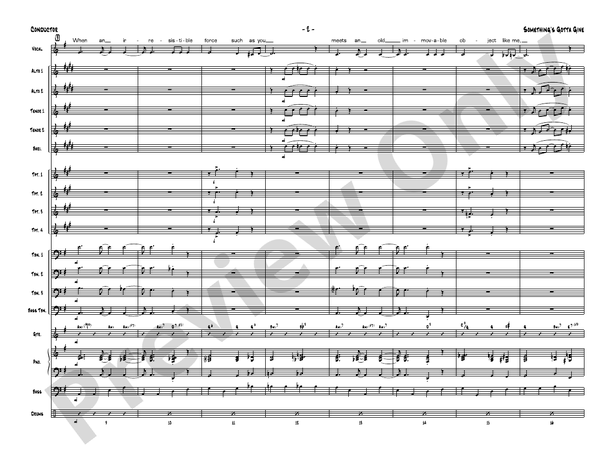 Something's Gotta Give - Jazz Ensemble Conductor Score & Parts(Digital Download)