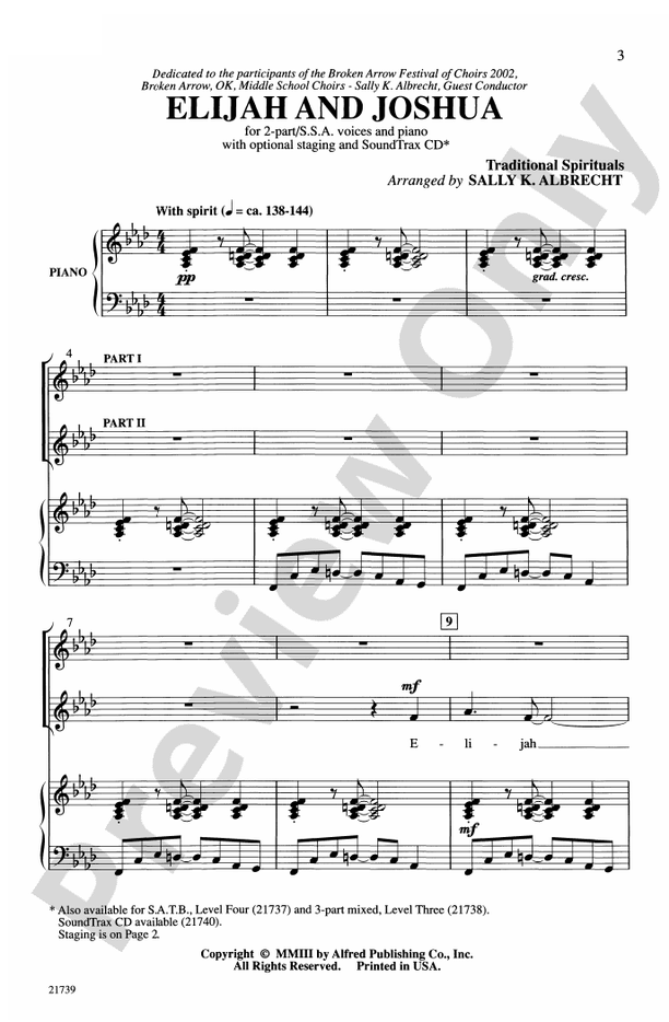 Elijah and Joshua – 2-Part/SSA Choral Octavo (Digital Download)