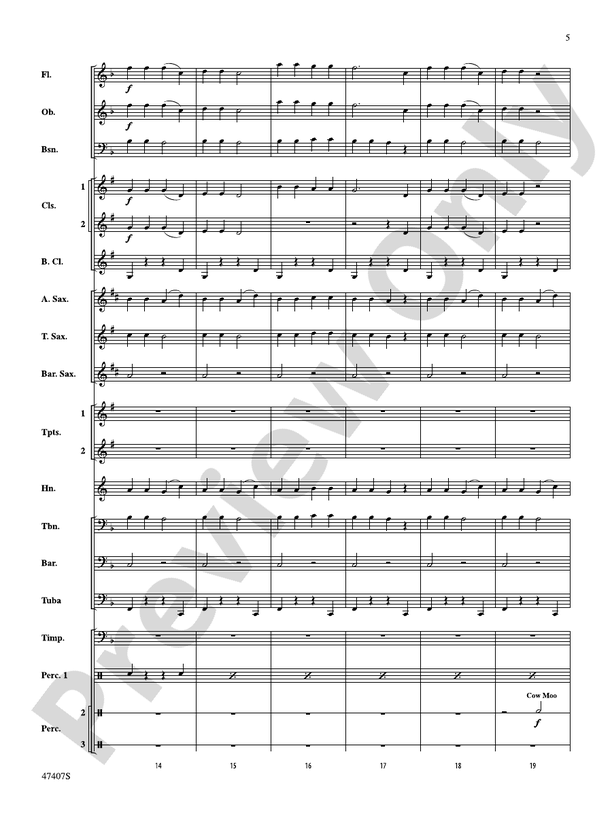 Old MacDonald Had a Farm - Concert Band Conductor Score & Parts (Digital Download)