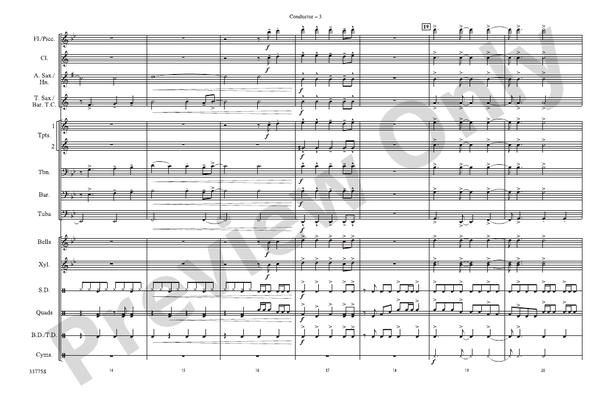 Livin' la Vida Loca – Marching Band Conductor Score & Parts (Digital Download)