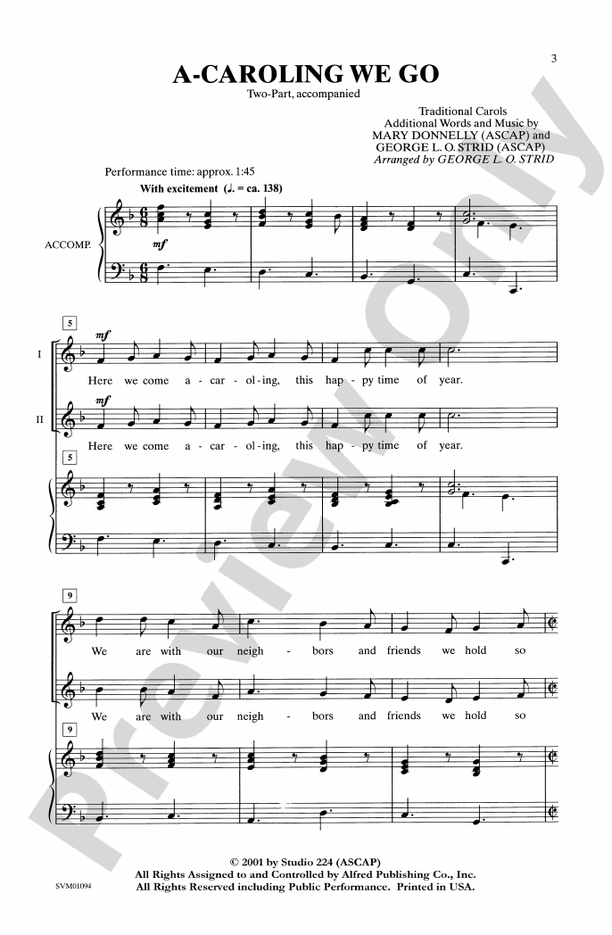 A-Caroling We Go - 2-Part Choral Octavo (Digital Download)