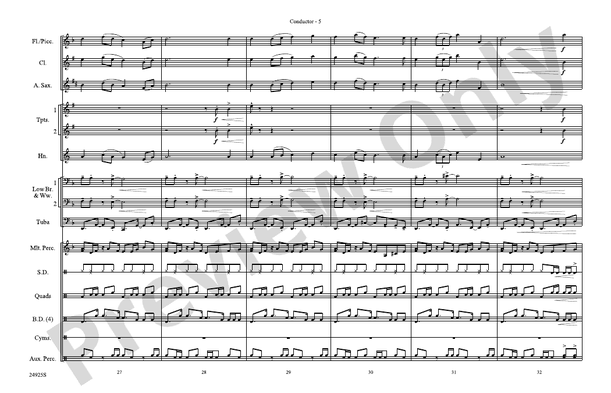 A New World, Movement Three – Marching Band Conductor Score & Parts (Digital Download)