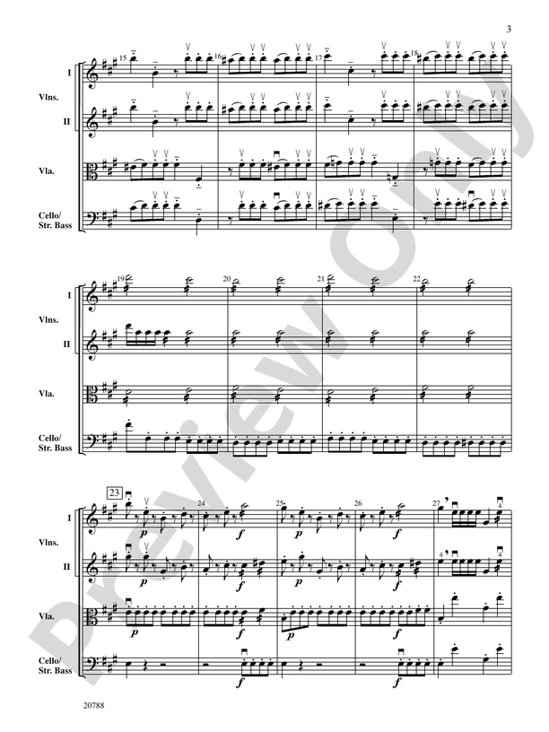Symphony No. 29 (1st Movement) – String Orchestra Conductor Score & Parts (Digital Download)