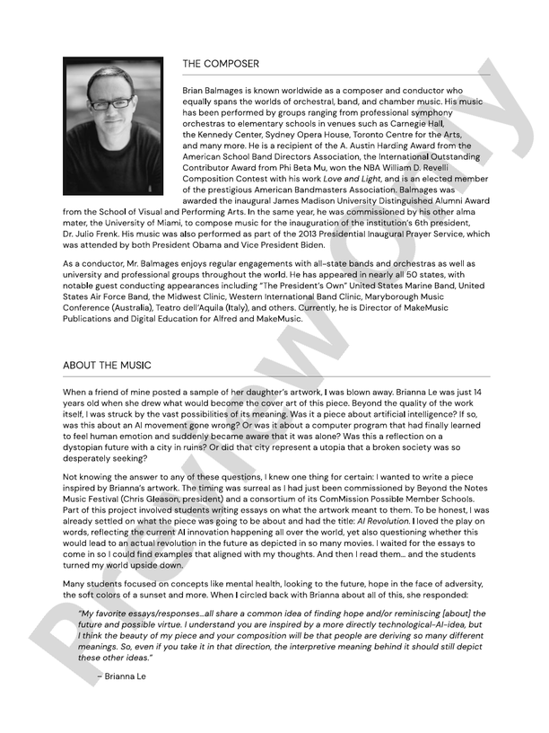 Hope Ahead - Concert Band Conductor Score & Parts(Digital Download)