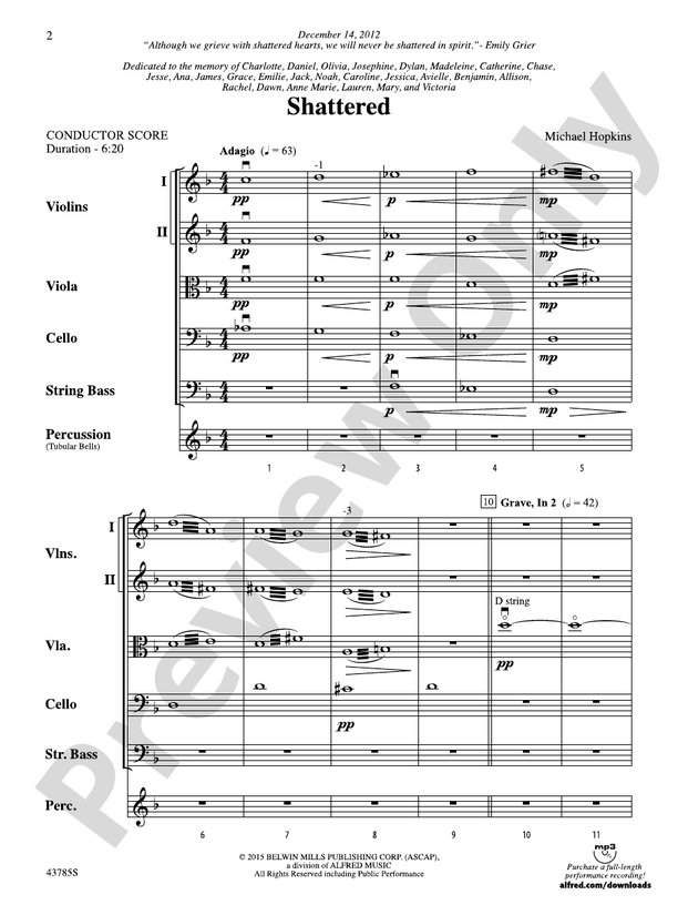 Shattered – String Orchestra Conductor Score & Parts (Digital Download)