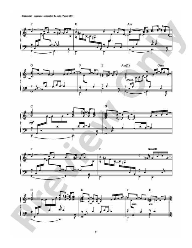 Greensleeves/Carol of the Bells (Medley) - DSM-PS-0006345 - Piano (Digital Download)