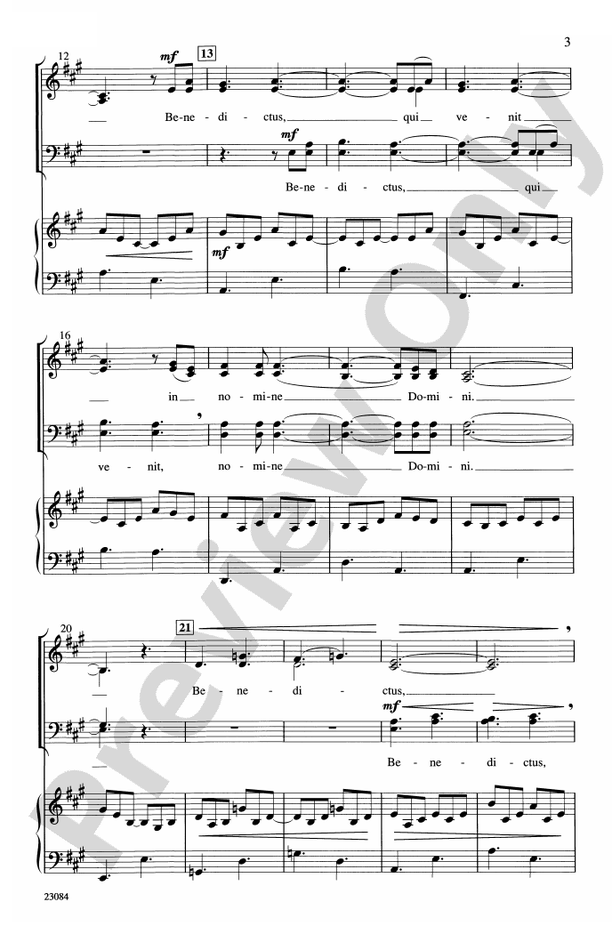 Benedictus - Brian Lewis – SATB Choral Octavo (Digital Download)