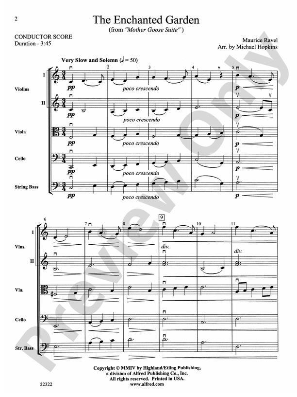 The Enchanted Garden – String Orchestra Conductor Score & Parts (Digital Download)