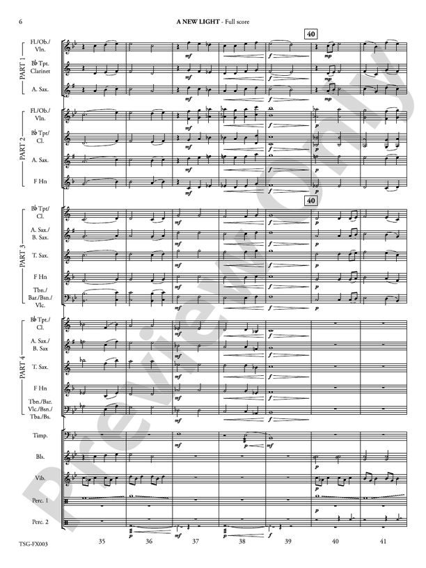 A New Light (Flexible Arrangement) - Concert Band Conductor Score & Parts (Digital Download)